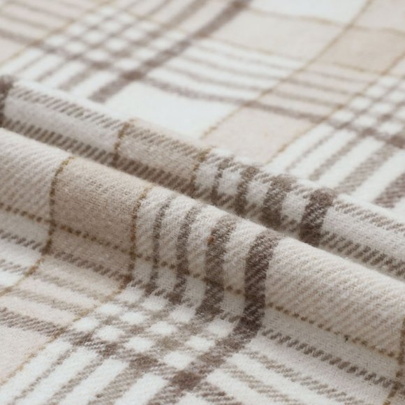 Khaki Plaid Removable Hood Buttoned Shacket/Hooded Top NWOT - Picture 13 of 15